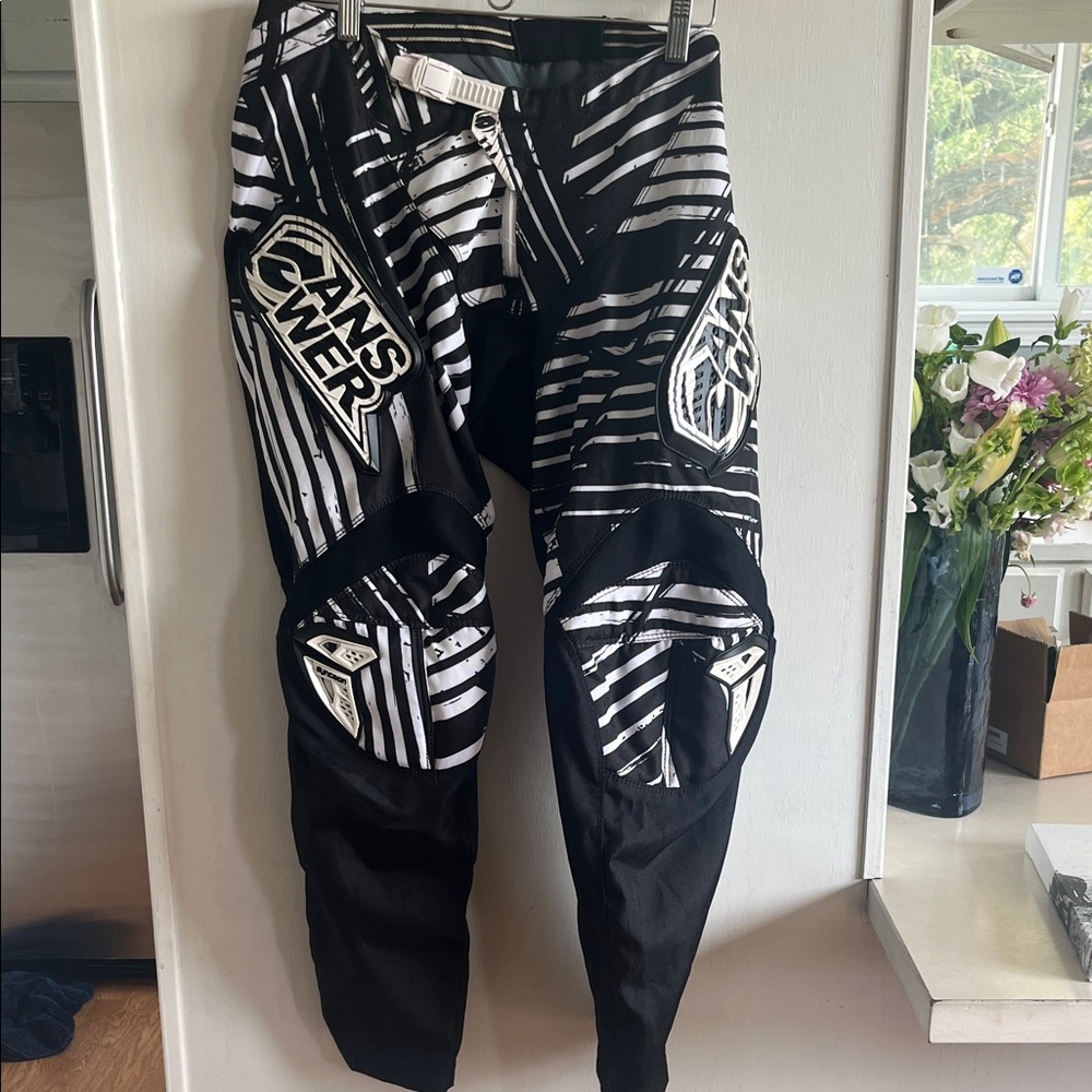 Answer Black and White Men's Racing Pants